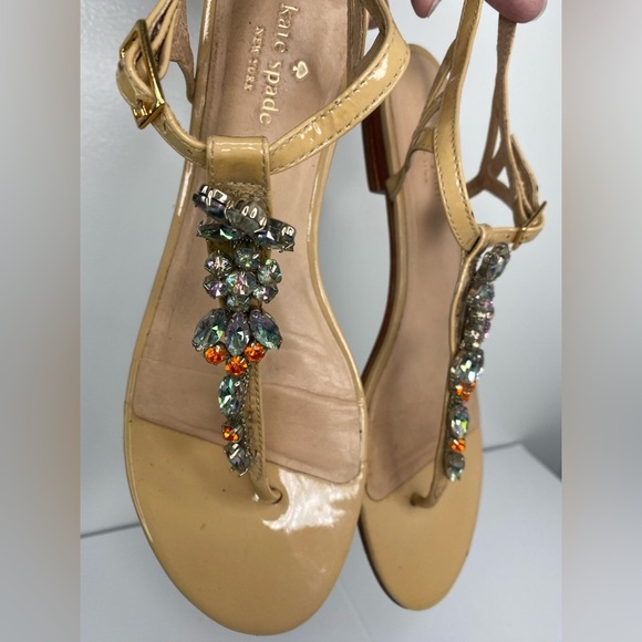 Kate Spade Tan Jeweled Embellished Sandals - Picture 2 of 5